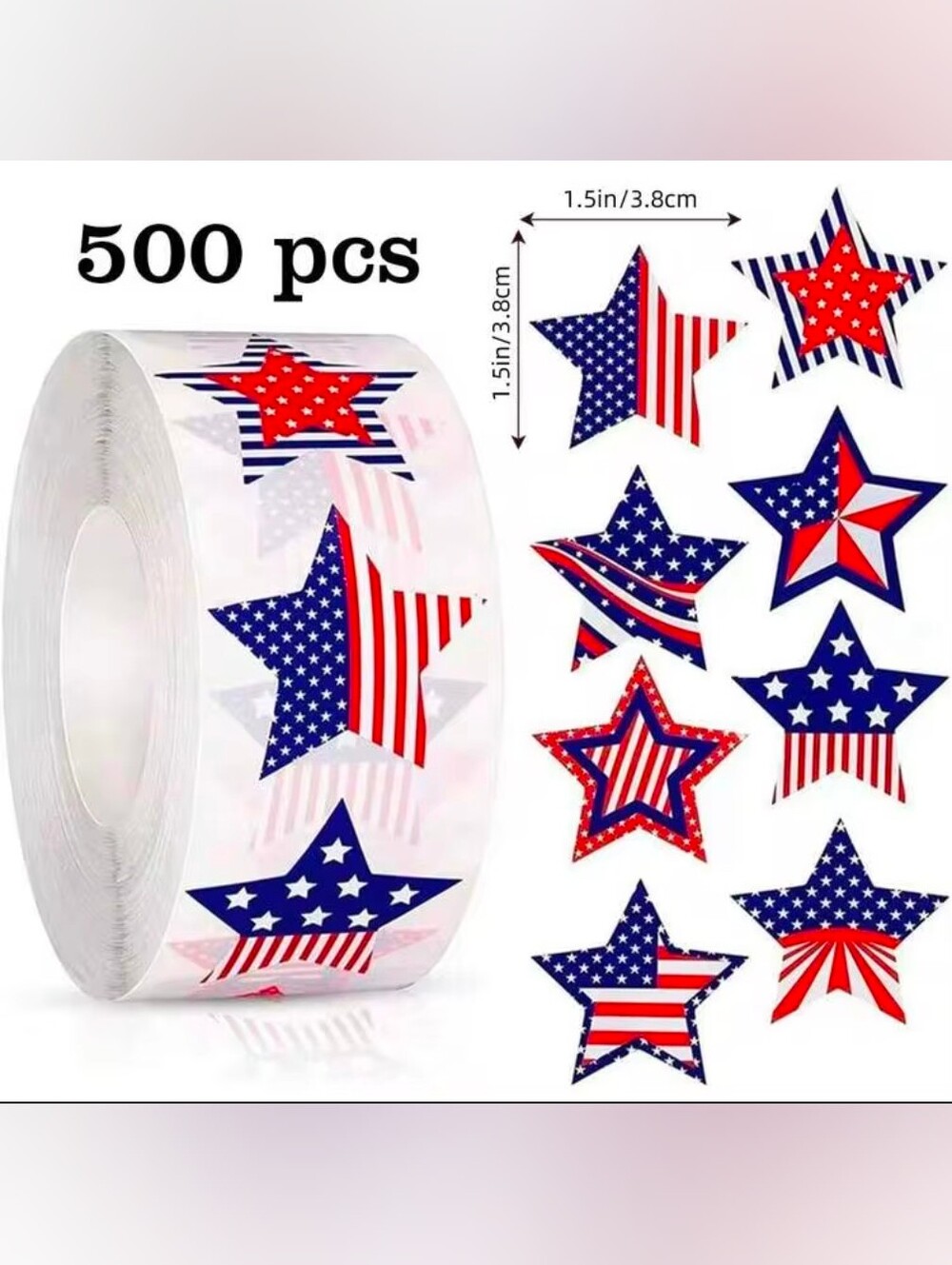 500 PCS/Roll Patriotic Stickers/Gift Labels